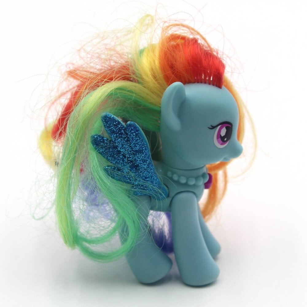 G4 My Little Pony 3” Brushable CRYSTAL MOTION RAINBOW DASH Crystal Empire Hasbro